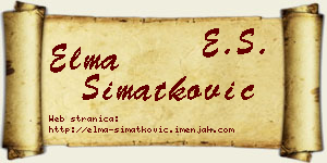 Elma Simatković vizit kartica